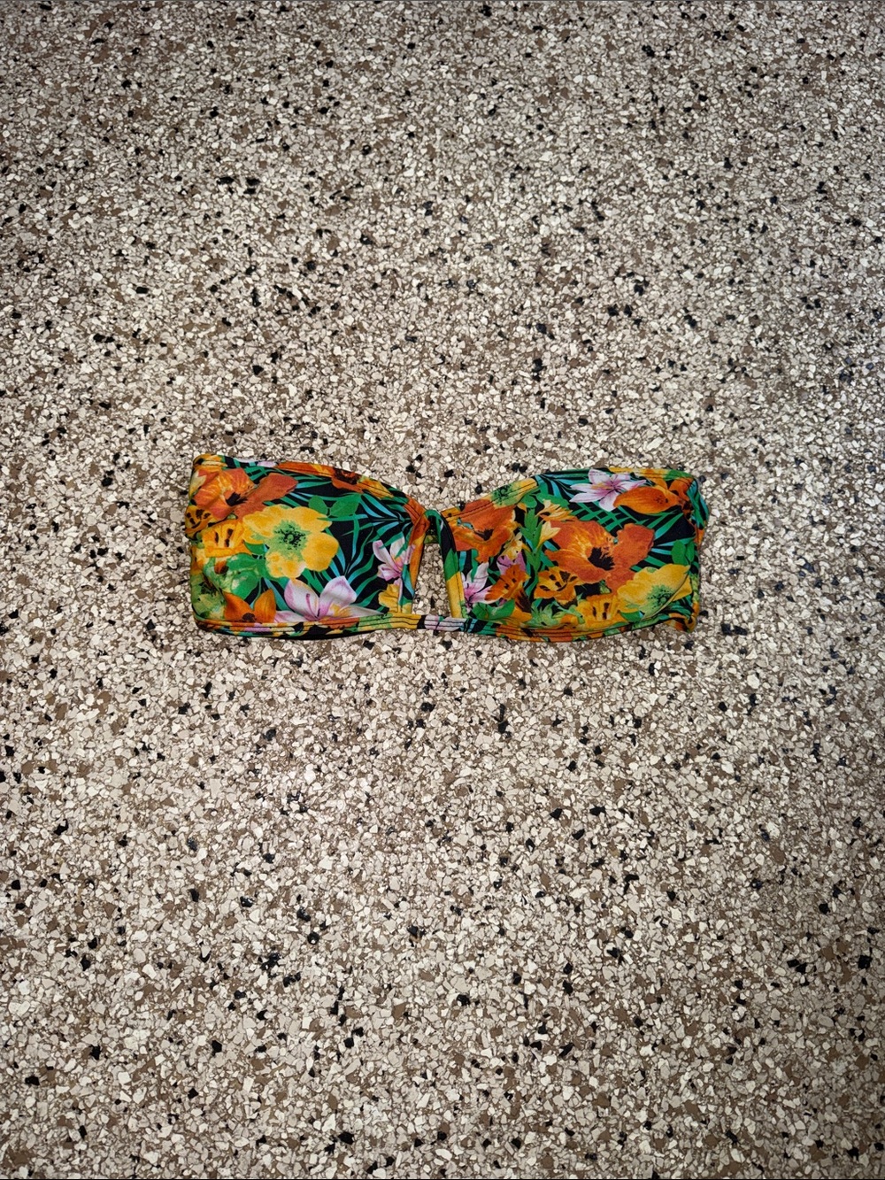 Floral Strapless Women's Bikini Top